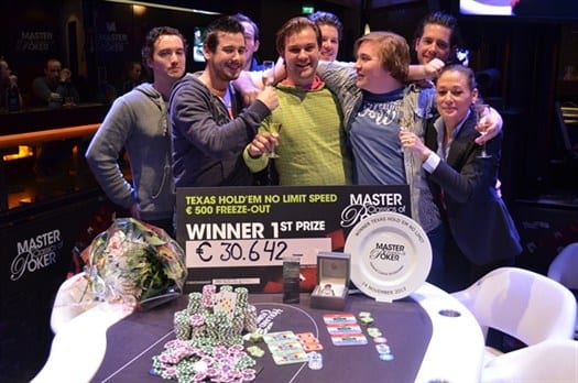 Joris Brader wint het €500 Speed event