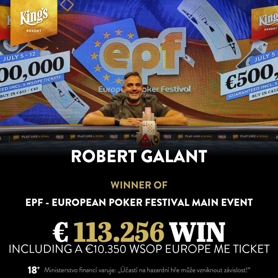 €550 European Poker Festival Main Event - Robert Galant