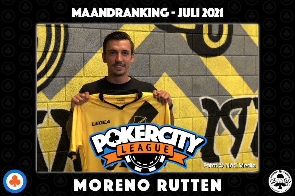 PokerCity League - Maandranking juli 2021 - Moreno Rutten