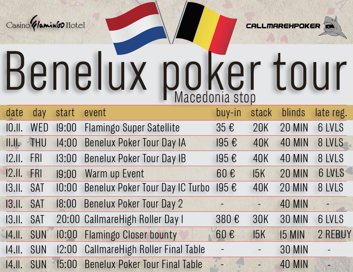Benelux Poker Tour - 10-14 november 2021 - Flamingo Casino, Gevgelija, Noord-Macedonië