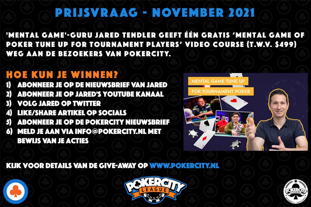 PokerCity Prijsvraag: Win Jared Tendler's 'Mental Game of Poker Tune Up' videocursus (tw.v. $499)