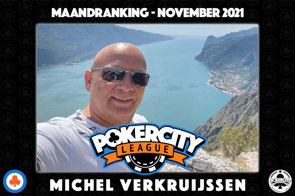 PokerCity League - Maandranking november 2021 - Michel Verkruijssen
