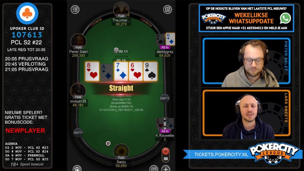 PokerCity League - Ronde 22 - Kevin Rouwette Bubble Boy