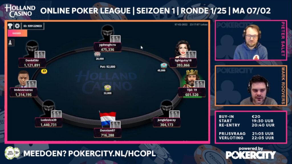 Holland Casino Online Poker League - #1 - Finaletafel