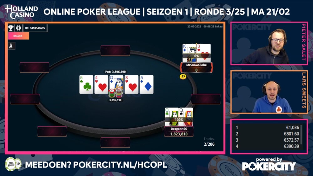 Holland Casino Online Poker League - #3 - Yifan 'Dragonn66' Li
