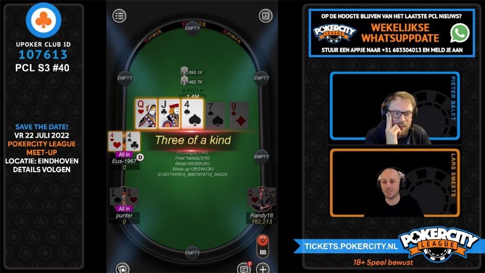 PokerCity League - Seizoen 3 - #43 - 3way all-in