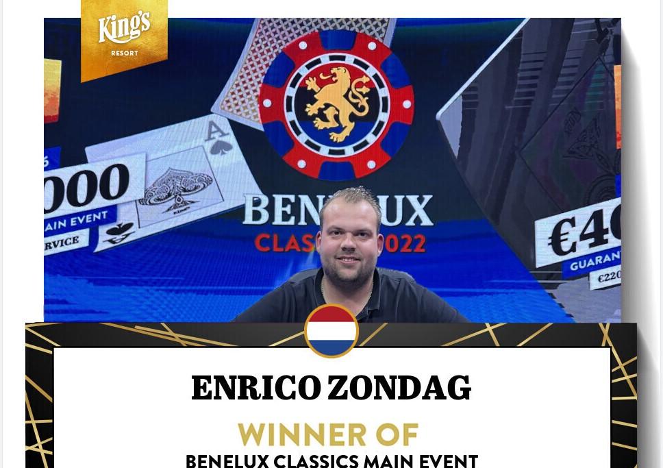 Benelux Classics - Enrico Zondag wint Main Event