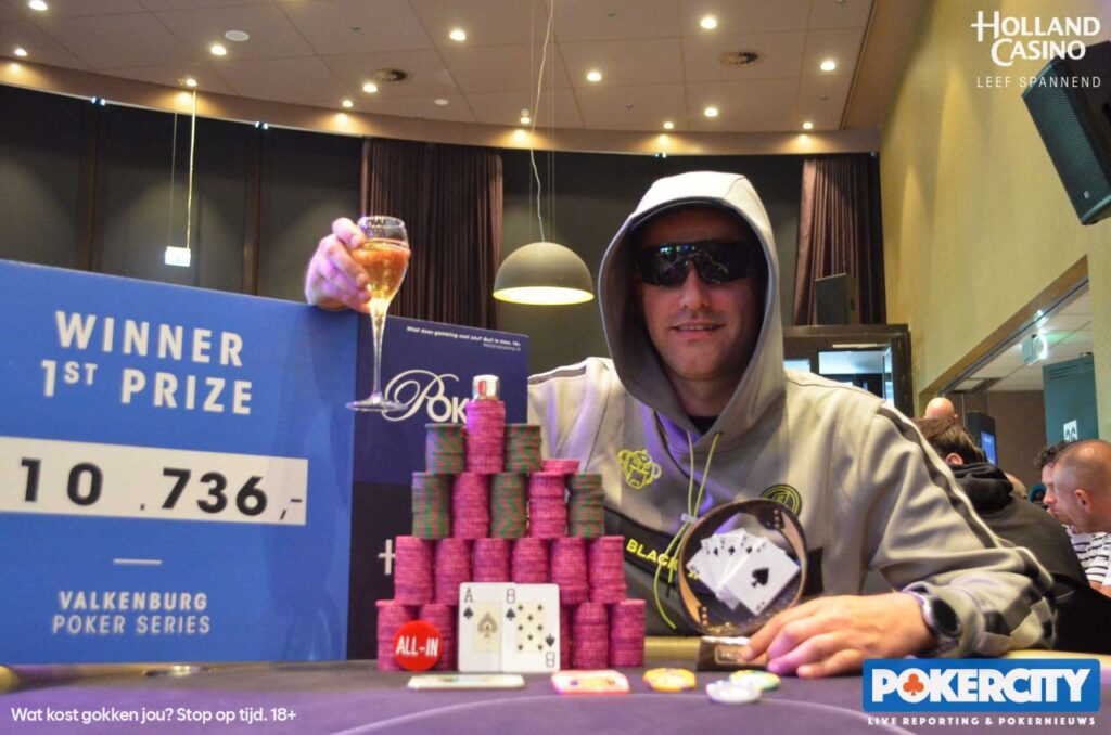 Dick Spiegelberg wint €340 NLH Starter event | Holland Casino Valkenburg