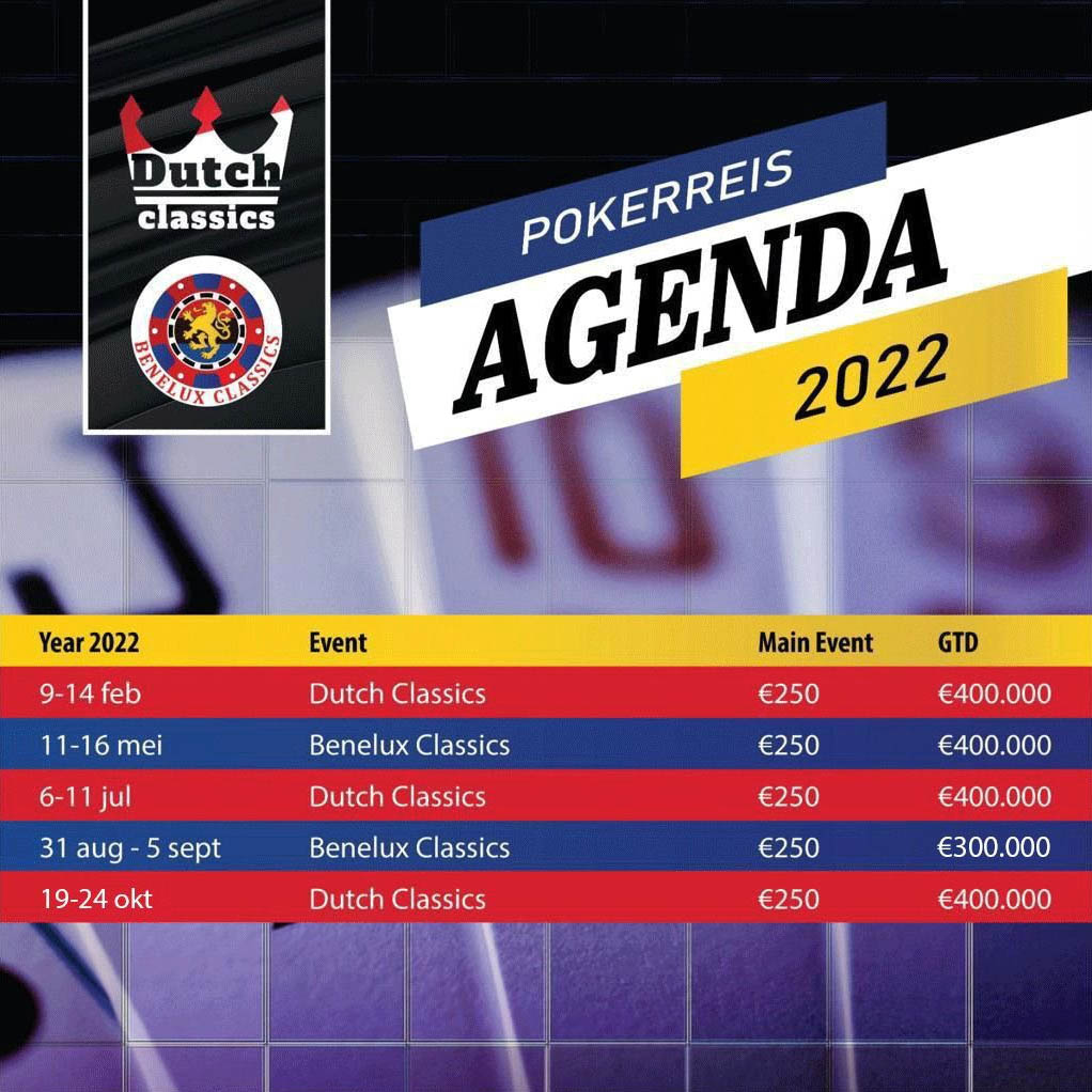 Agenda perjalanan poker 2022