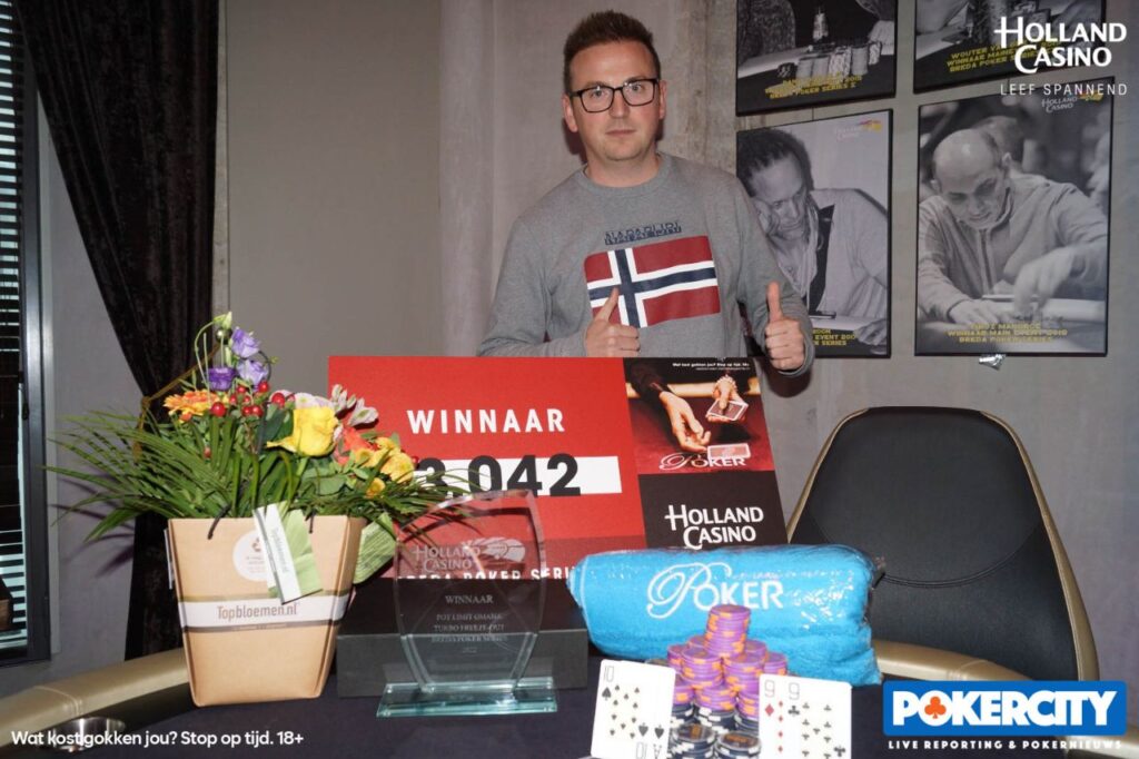Jasper Cuyvers wint €220 PLO Turbo FO (€3.042) | Breda Poker Series