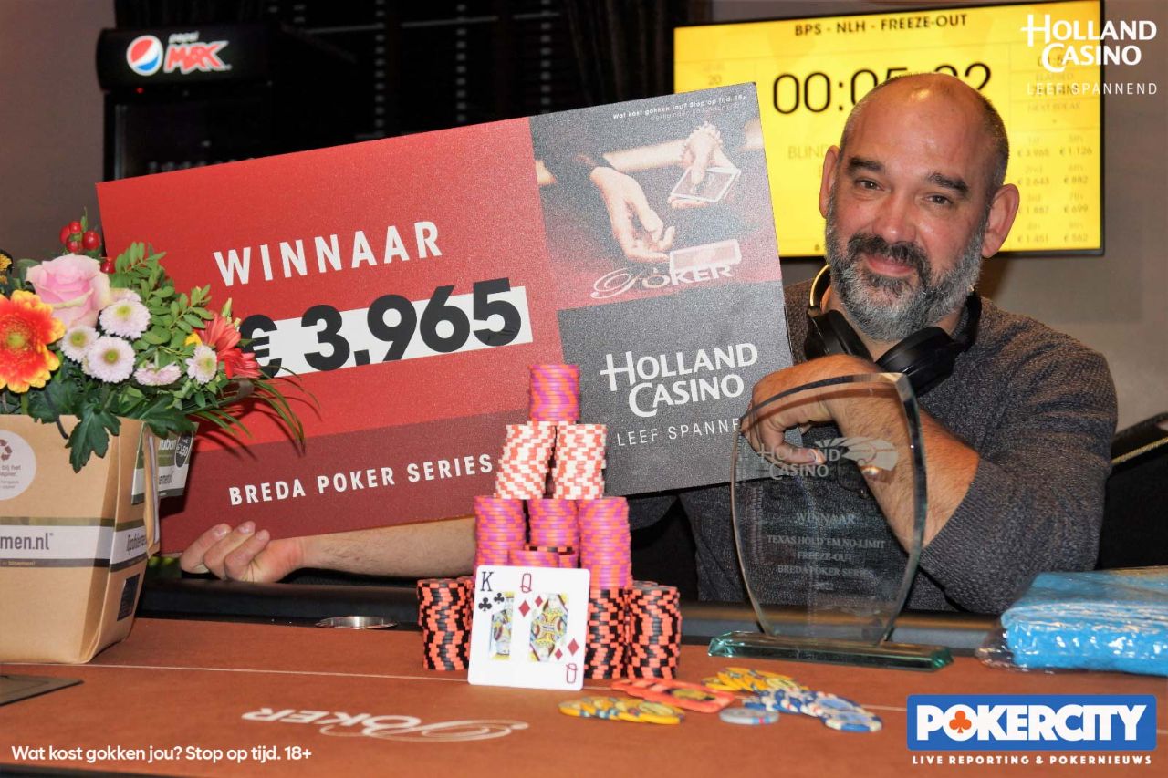 Remco Verbakel memenangkan €220 Freeze Out |  Seri Poker Breda