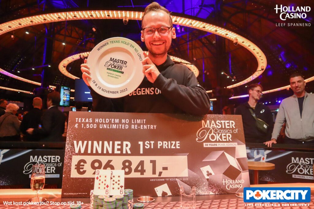 MCOP: Wouter Beltz wint 1e bordje 30e editie in €1.650 Re-entry event (€96.841)