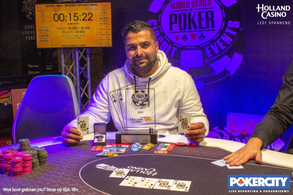 WSOP Circuit Rotterdam: Ahmad Jan Niazi wint €1.100 Mystery Bounty voor €17.315 + bounty's