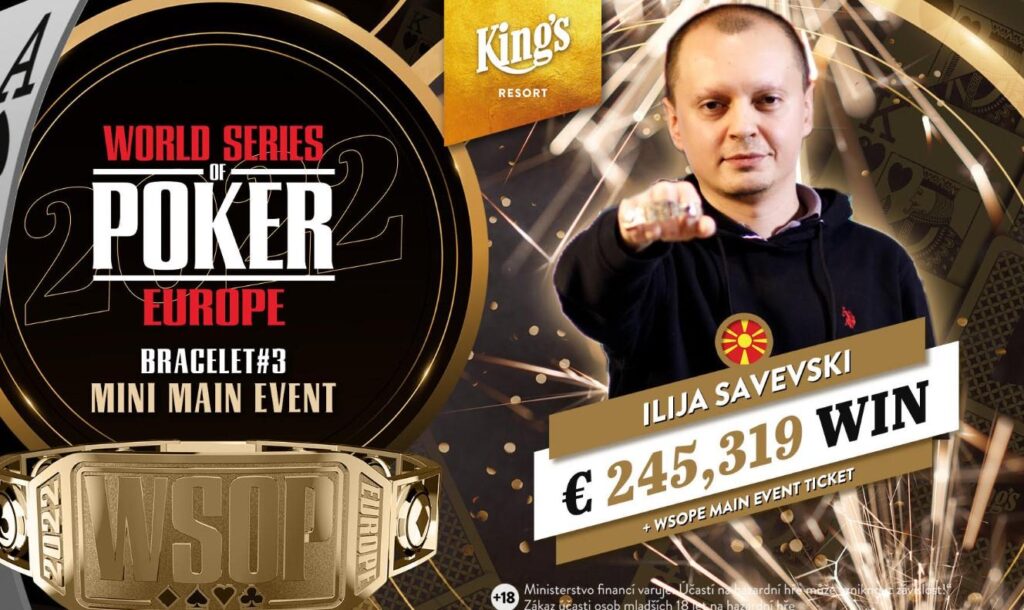 WSOP Europe 2022 - Ilija Savevski