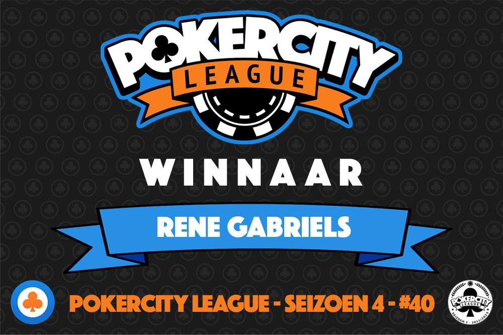PokerCity League - Seizoen 4 - #40 - Rene Gabriels