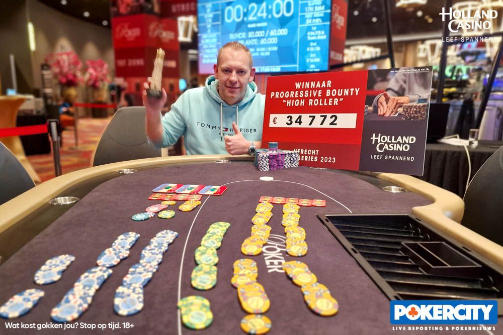 Dim Slagmolen wint €1.590 NLH Progressive Bounty High Roller | Utrecht Poker Series