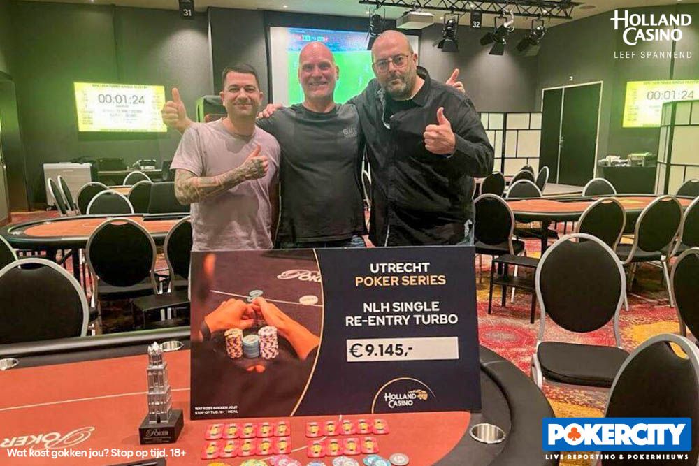 David Peer, Ad Beukers en Nikolaj Ladru | Utrecht Poker Series