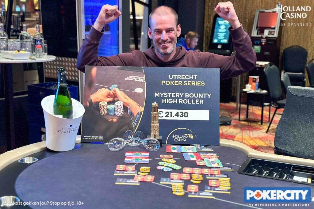 Tobias Peters (1e, €68.430) wint €2.200 Mystery Bounty High Roller en zijn eerste Domtoren