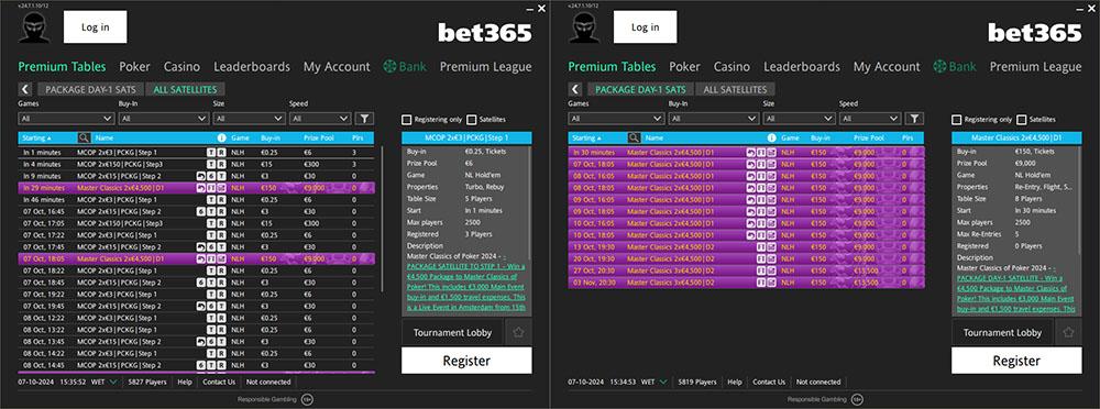 MCOP 2024 Online satellites | bet365