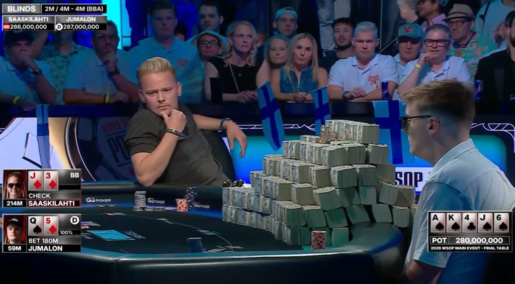 Herocall van Lauri Saaskilahti | WSOP 2026