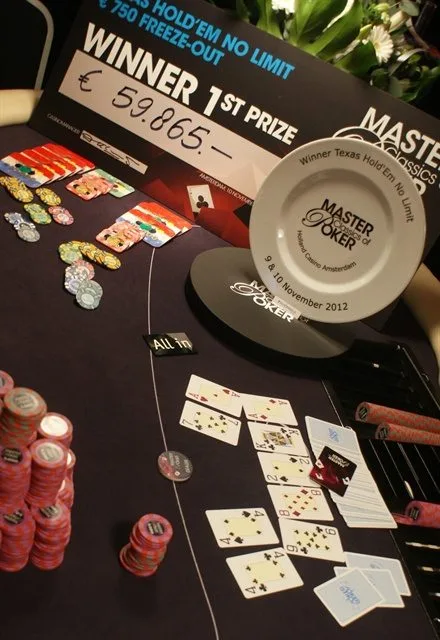 Het bordje en de prijzen | 2012/11 - Master Classics of Poker - 750 eu NLHE