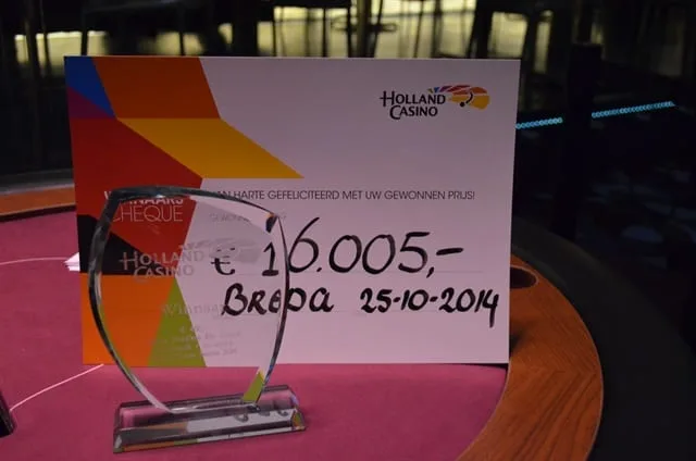 De hoofdprijs | 2014/10 - Breda Poker Series - 400 eu NLHE Deepstack