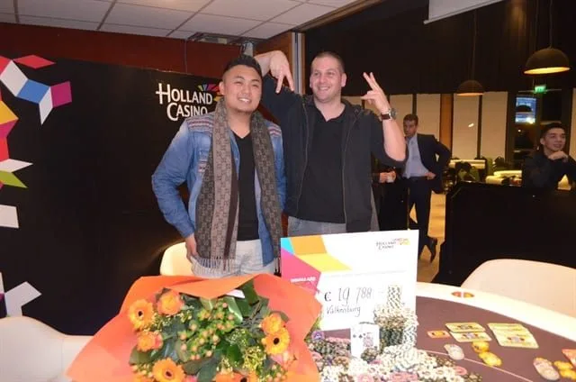 Winnaar Njouw en runner-up Lavrijsen | 2014/12 - Valkenburg Poker Series - 300EU NLHE Deepstack - 
