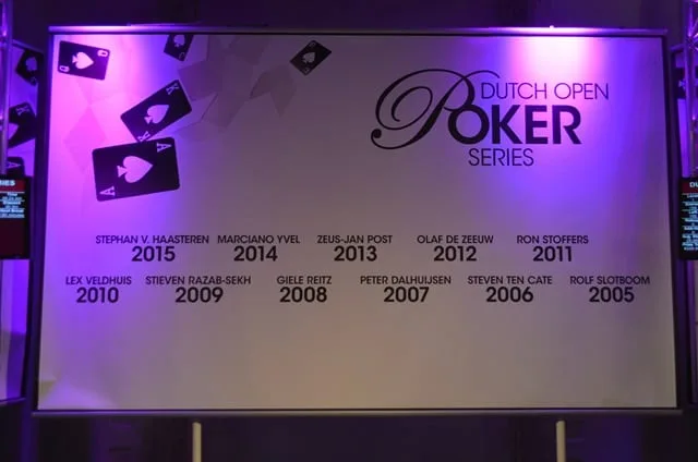 Billboard oud-winnaars | 2016/12 - Dutch Open - €1.500 Dutch Open Main Event