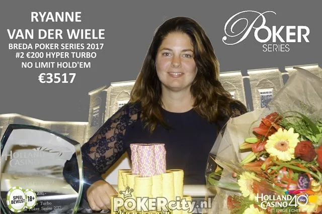 © 2026 Pokercity | Winnaar €200 NLHE Hyper Turbo: Ryanne van der Wiele | 2017/06 - Breda Poker Series - €200 NLHE Hyper Turbo Winnaar €200 NLHE Hyper Turbo: Ryanne van der Wiele | 2017/06 - Breda Poker Series - €200 NLHE Hyper Turbo