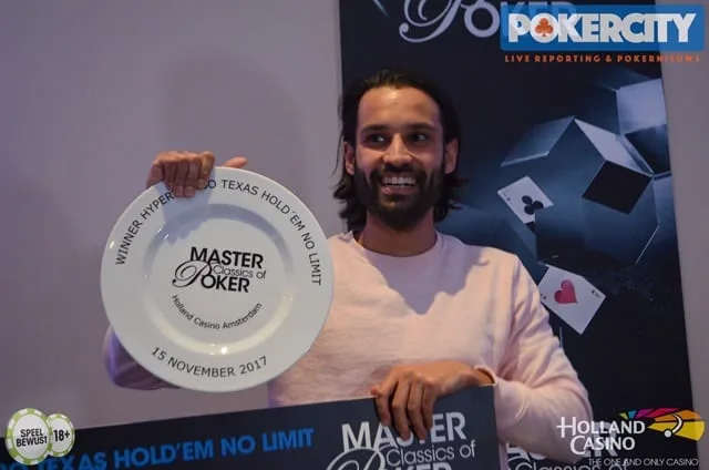 Winnaar €2.100 NLHE Hyper Turbo: Shander de Vries | 2017/11 - Master Classics of Poker - €2.100 NLHE Hyper Turbo
