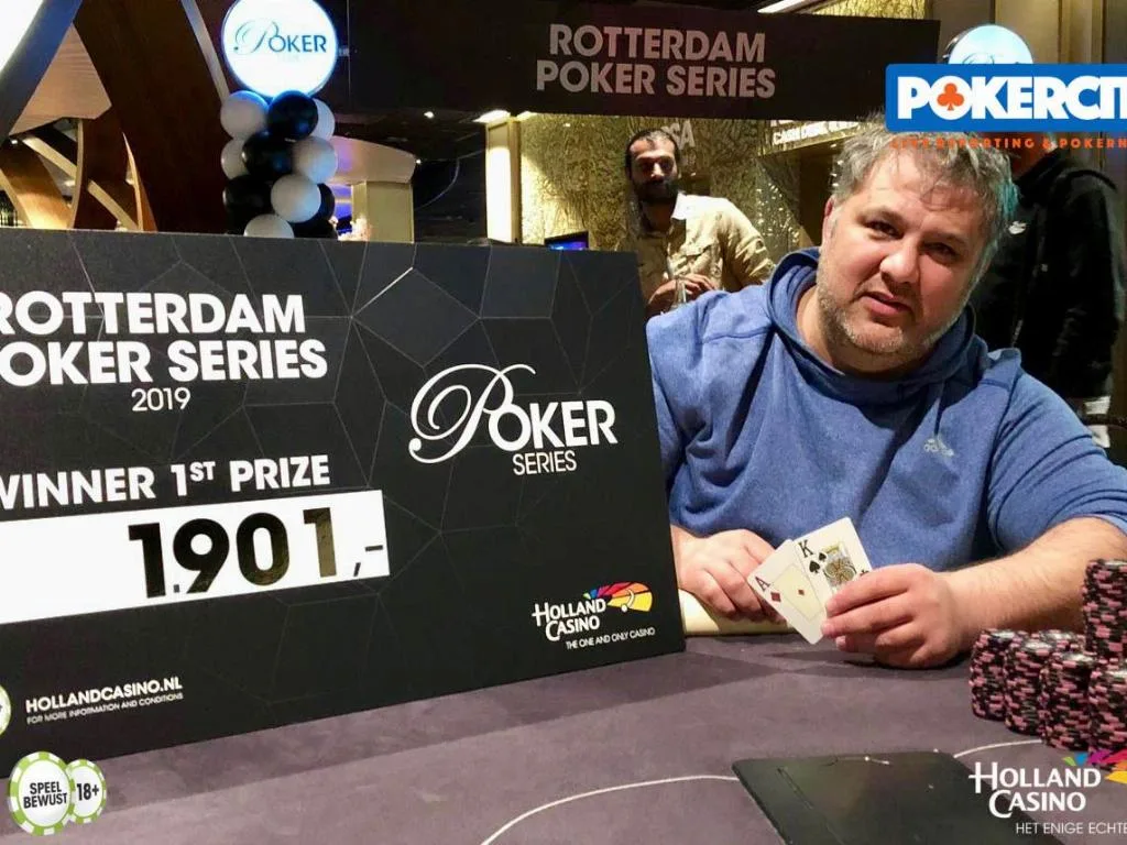 © 2026 Pokercity | Winnaar €220 NLH Hyper Turbo Freezeout: Erkan Kurum | 2019/04 - Rotterdam Poker Series - €220 NLH Hyper Turbo Freezeout Winnaar €220 NLH Hyper Turbo Freezeout: Erkan Kurum | 2019/04 - Rotterdam Poker Series - €220 NLH Hyper Turbo Freezeout