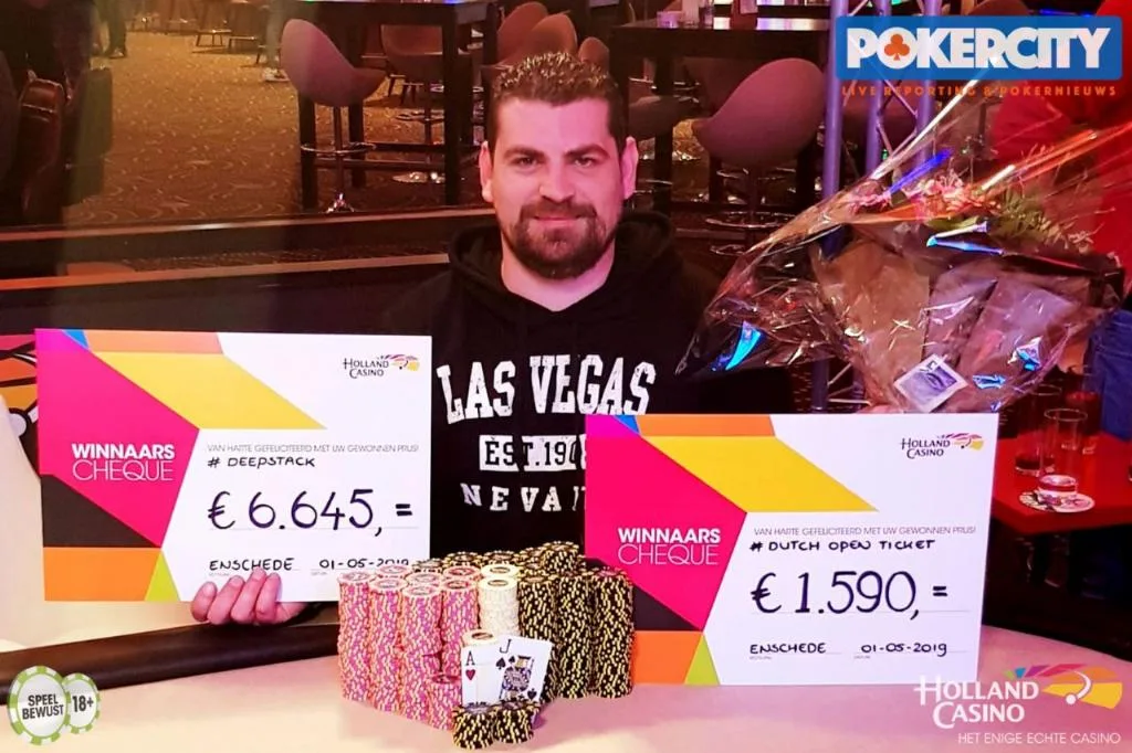 Winnaar €275 NLHE Deepstack : Maurice Meijer | 2019/04 - Enschede Poker Series - €275 NLHE Deepstack 