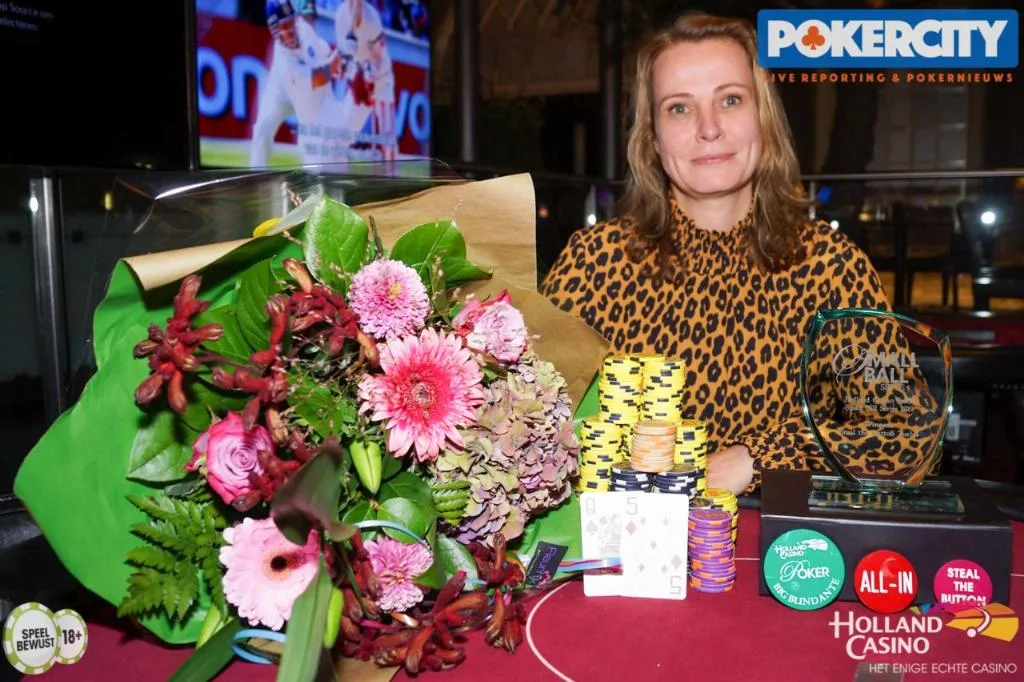 Winnaar €150 NLHE Steal the button: Marion Adriaans | 2019/10 - Breda Small Ball Series - €150 NLHE Steal the button
