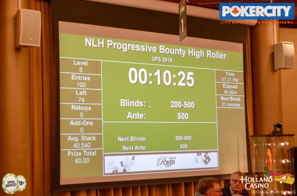 2019/01 - Utrecht Poker Series - €1.590 High Roller Progressive Bounty