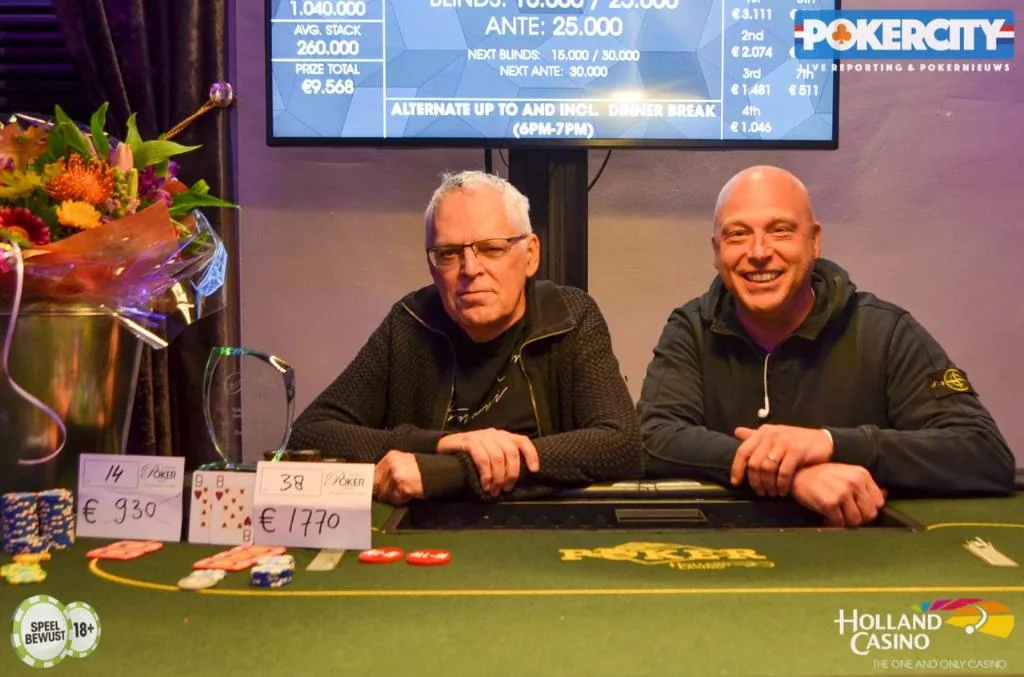 Winnaar Kees Aerts & runner-up Dennis Christiaens | 2019/10 - Breda Small Ball Series - €450 NLHE Progressive Bounty