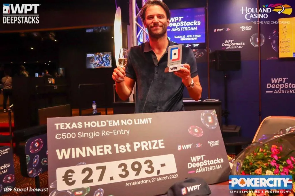 © 2026 Pokercity | Tom Vogelsang | 2022/03 - WPT DeepStacks Amsterdam - #2 - €560 NLHE Single Re-entry Tom Vogelsang | 2022/03 - WPT DeepStacks Amsterdam - #2 - €560 NLHE Single Re-entry