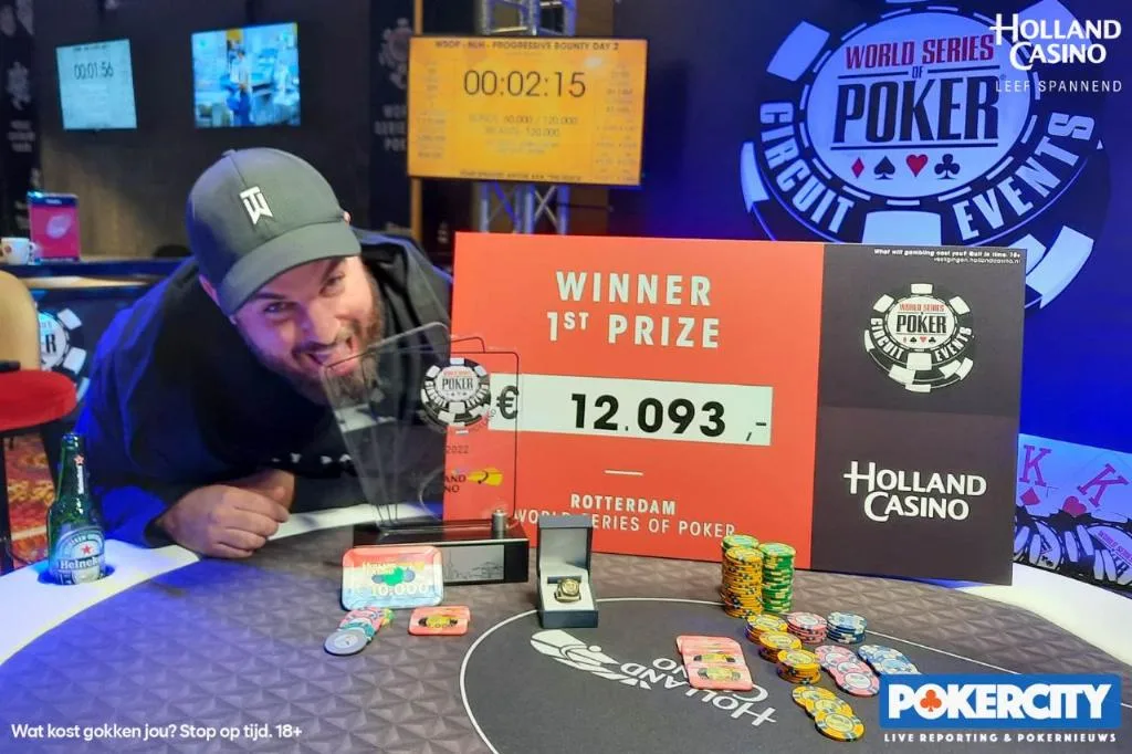 © 2026 Pokercity | Winnaar #6 - €660 Progressive Bounty: Kees van Brugge | 2022/11 - WSOP Circuit Rotterdam - #6 - €660 Progressive Bounty Winnaar #6 - €660 Progressive Bounty: Kees van Brugge | 2022/11 - WSOP Circuit Rotterdam - #6 - €660 Progressive Bounty