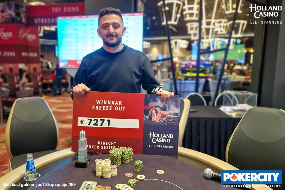 Winnaar #2 - €455 NLH Mystery Bounty: Geocha Makharadze | 2023/01 - Utrecht Poker Series - #2 - €455 NLH Mystery Bounty