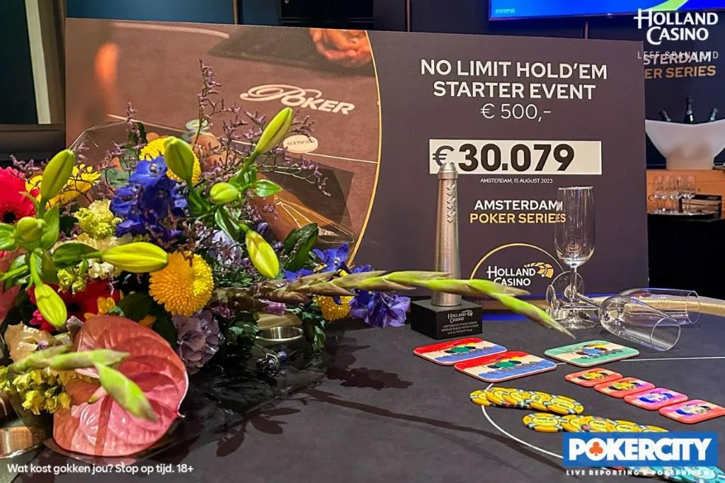 De eerste prijs | 2023/08 - Amsterdam Poker Series - #1 - €565 Starter