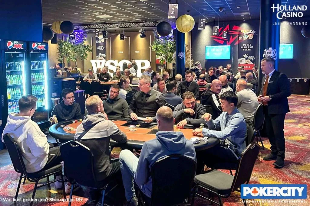 © 2026 Pokercity | Speelzaal Dag 1B | 2023/05 - WSOP Circuit Venlo - #11 - €1.100 NLH Main Event Speelzaal Dag 1B | 2023/05 - WSOP Circuit Venlo - #11 - €1.100 NLH Main Event