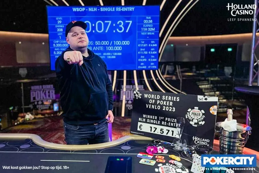 © 2026 Pokercity | 2023/05 - WSOP Circuit Venlo - #09 - €455 Single Re-entry 2023/05 - WSOP Circuit Venlo - #09 - €455 Single Re-entry