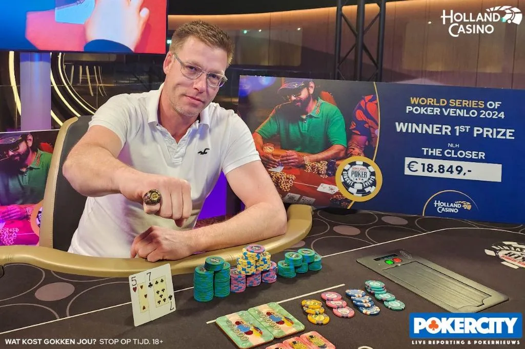 Winnaar #13 - €565 The Closer: Dennis van den Boer | 2024/05 - WSOP Circuit Venlo - #13 - €565 The Closer