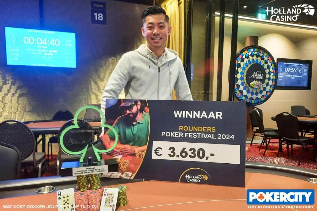 Winnaar #04 - €125 NLH Single Re-entry: Kenny Luu | 2024/12 - Rounders Poker Festival - #04 - €125 NLH Single Re-entry