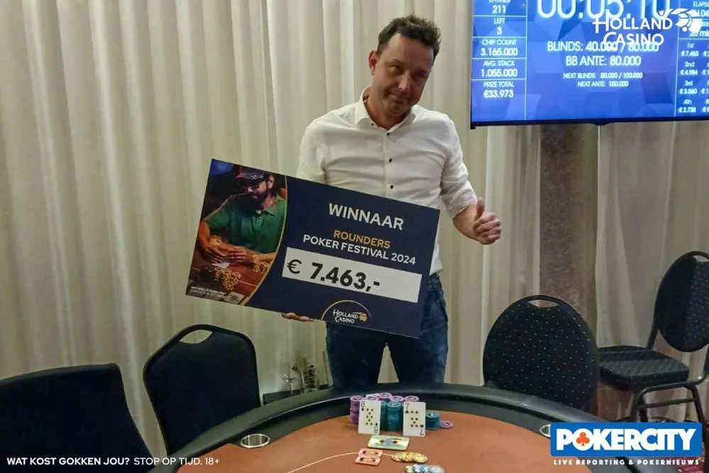 Winnaar #11 - €200 Single Re-entry: Joseph Bouwer | 2024/12 - Rounders Poker Festival - #11 - €200 Single Re-entry