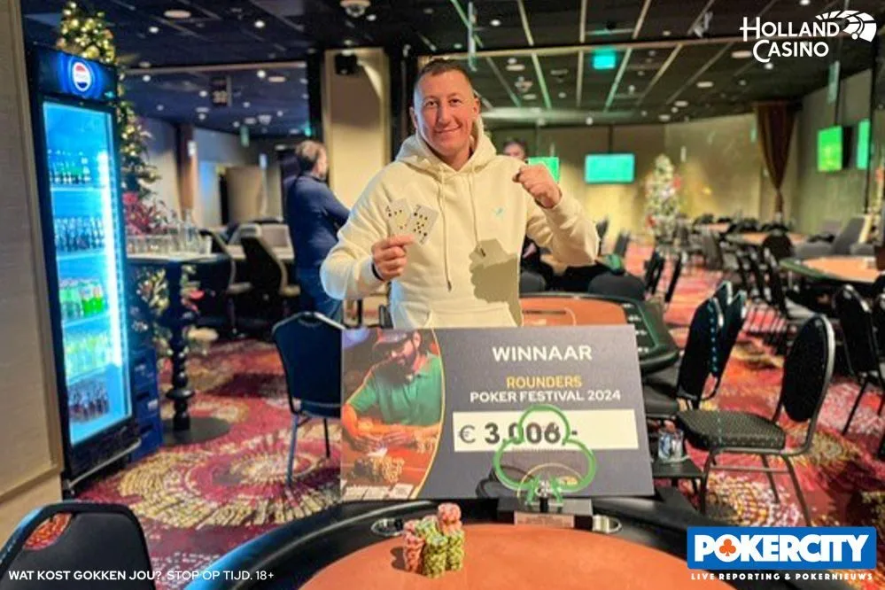 Winnaar #14 - €125 Freeze-out: Raymon van Laak | 2024/12 - Rounders Poker Festival - #14 - €125 Freeze-out