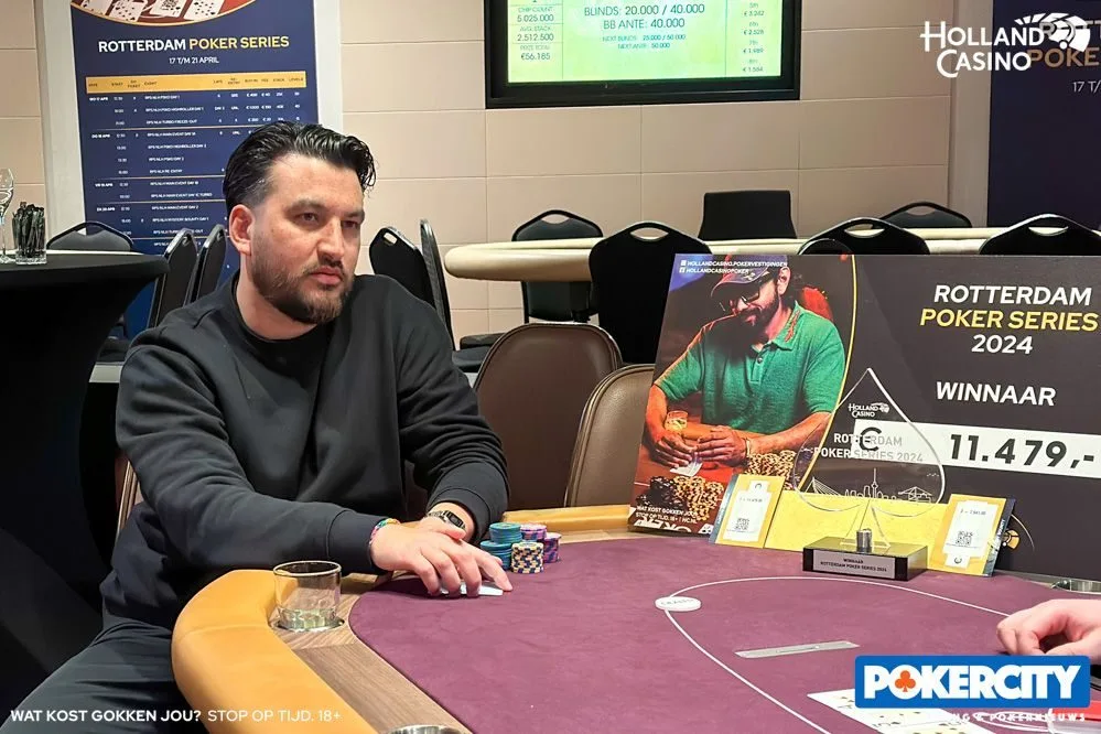 © 2026 Pokercity | Dheni Vodegel | 2024/04 - Rotterdam Poker Series - #06 - €550 Mystery Bounty Dheni Vodegel | 2024/04 - Rotterdam Poker Series - #06 - €550 Mystery Bounty