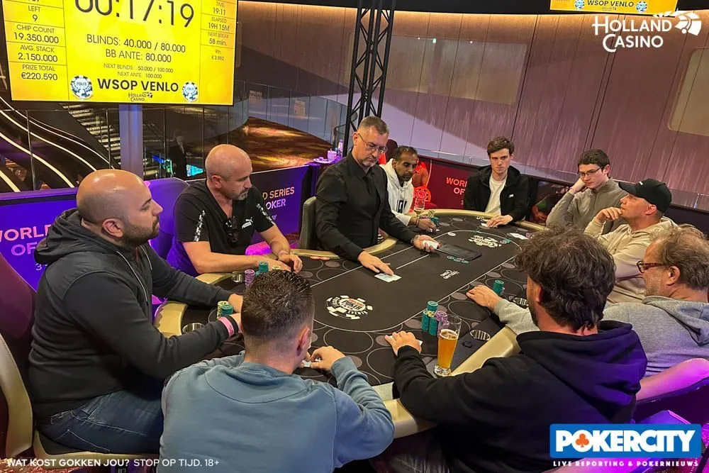 Finaletafel €675 Monsterstack WSOP Circuit Venlo 2024 | 2024/05 - WSOP Circuit Venlo - #07 - €675 Monsterstack