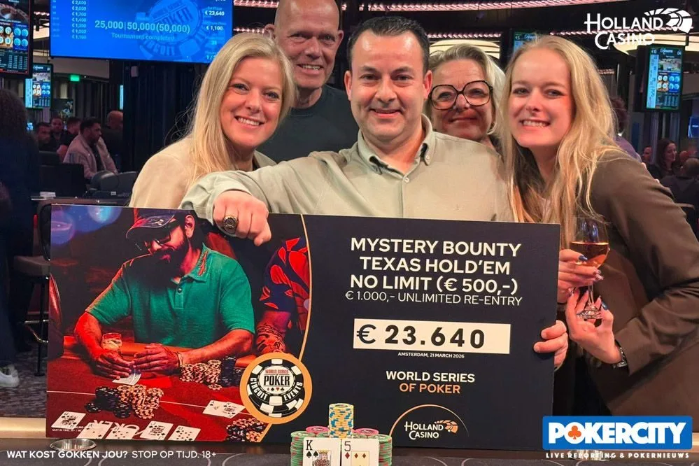 © 2026 Pokercity | Kuner Smaling | 2026/03 - WSOP Circuit Amsterdam - #12 - €1.100 Mystery Bounty Kuner Smaling | 2026/03 - WSOP Circuit Amsterdam - #12 - €1.100 Mystery Bounty