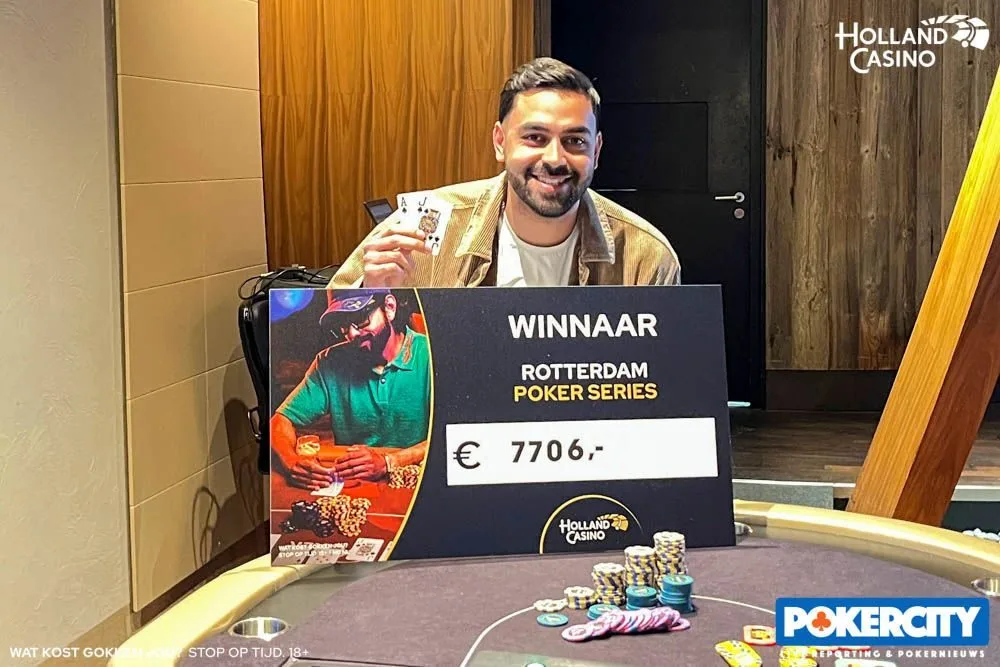 © 2026 Pokercity | Winnaar #05 - €440 PROGRESSIVE BOUNTY: Robin Ganpat | 2026/04 - Rotterdam Poker Series - #05 - €440 PROGRESSIVE BOUNTY Winnaar #05 - €440 PROGRESSIVE BOUNTY: Robin Ganpat | 2026/04 - Rotterdam Poker Series - #05 - €440 PROGRESSIVE BOUNTY