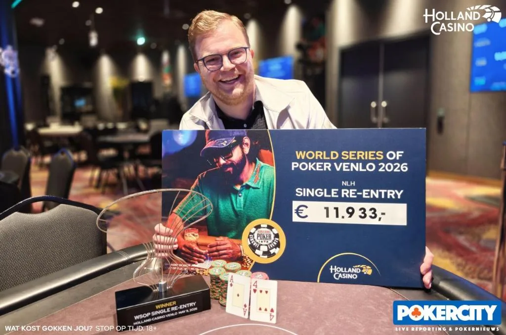 © 2026 Pokercity | Noud Bemelen | 2026/05 - WSOP Circuit Venlo - #04 - €250 Single Re-entry Noud Bemelen | 2026/05 - WSOP Circuit Venlo - #04 - €250 Single Re-entry